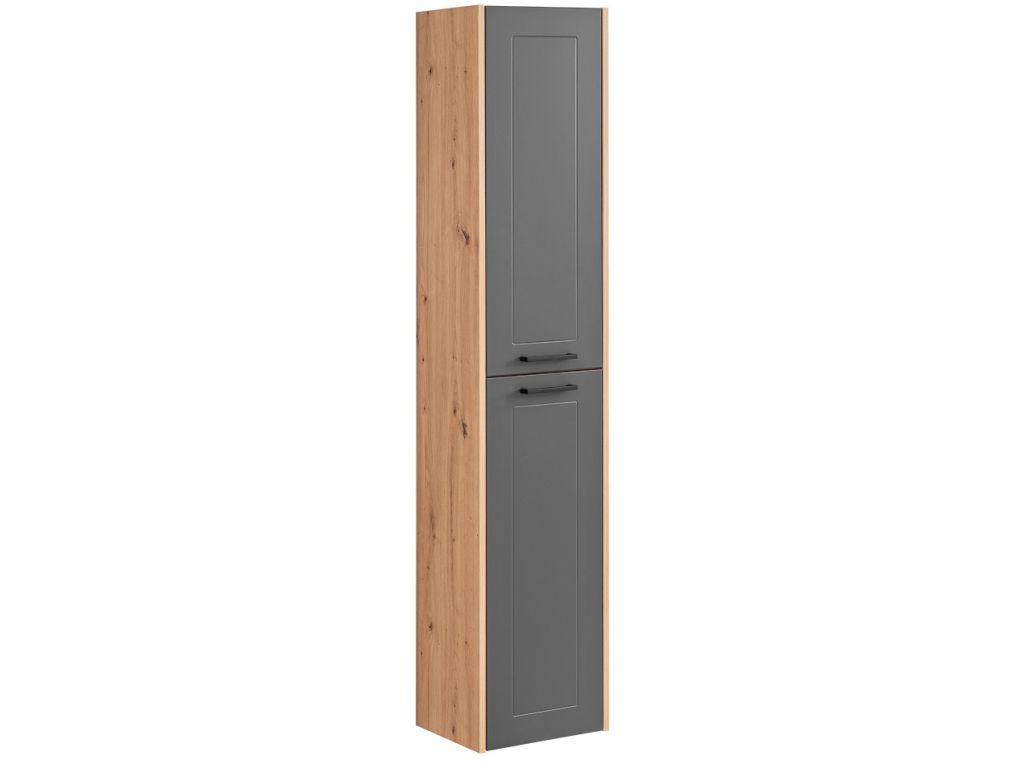 MAXIVA Vysoká závěsná skříňka - MADERA 800 grey, grafit/dub artisan