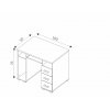 Psací stůl - MAXIMUS M31 rozměry