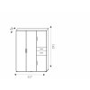 Šatní skříň - NEMO 1 rozměry