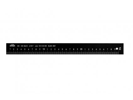 Měřítko Light ploché nemagnetické KINEX BLACK COAT, začátek v nule, 1000mm
