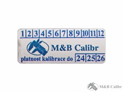 stitek platnost kalibrace do 24 25 26