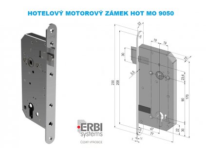 457 erbi hot mo 9050 hluboky motorovy samozamykaci hotelovy zamek