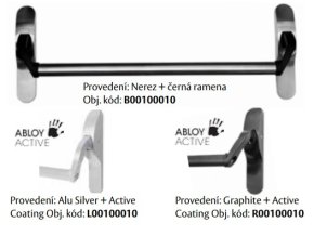 Mechanická paniková  hrazda PBE011 (Barva Alu silver+Active coating)