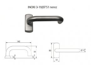 Vnější kování pro hrazdy PBE 011 pro EL460 (Barva Alu silver+Active coating)