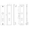Bezpečnostní kování FAB BK501, BK521 (Rozteč kování 72mm, Překryt cylindrické vložky ne)