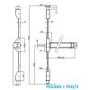 PED/V set táhel s 2 vertikálními uzamykacími body (Barva satin nikl)