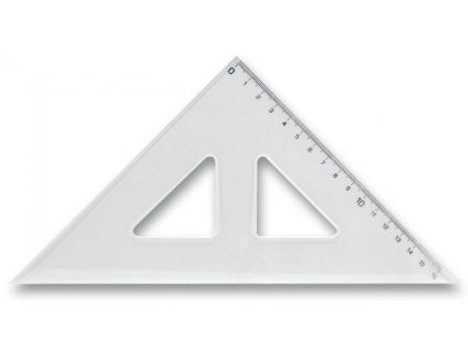 plastove pravitko trojuhelnik 16 cm