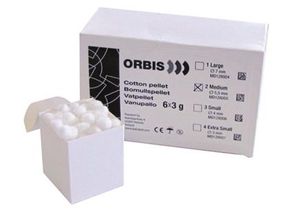 Vatové kuličky z bavlny ORBIS, 7mm