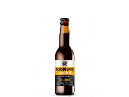 Augustowska Miodosytnia - Podpiwek Augustowski na Miodzie (Nonalcoholic honey beer) - 0.33 l 0.5%, glass