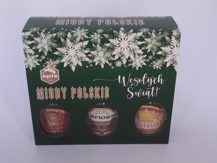 Apis - Miody polskie - Gift box with 3 types of mead (Christmas version) - 0.75 l