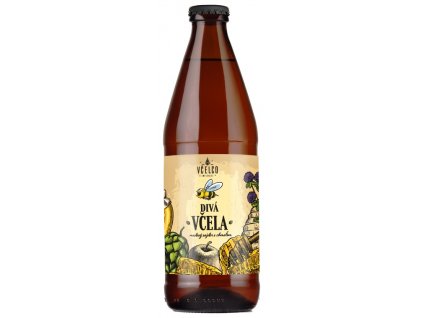 Včelco - Diva vcela (Wild bee - honey cider with hops) - 0.75 l  4.9%, glass