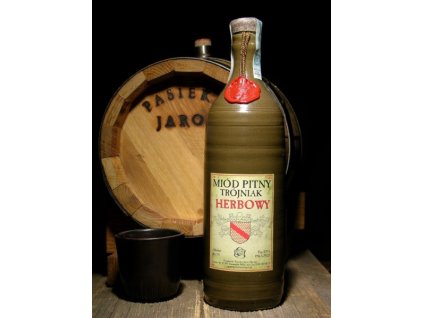 Pasieka Jaros - Miód pitny Trójniak - Herbowy - herbal - 0.75 l ceramic
