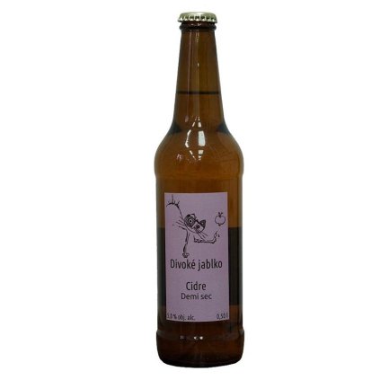 Divoké jablko cidre demi sec (karton 6x 0,5l) 5%, sklo