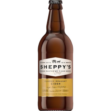 Sheppy's Classical Draught Cider (karton 6x 0,5l) 5,5%, sklo