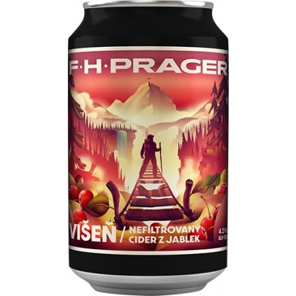 F.H. Prager Cider - višeň - 0,33 l  4,5%, plechovka