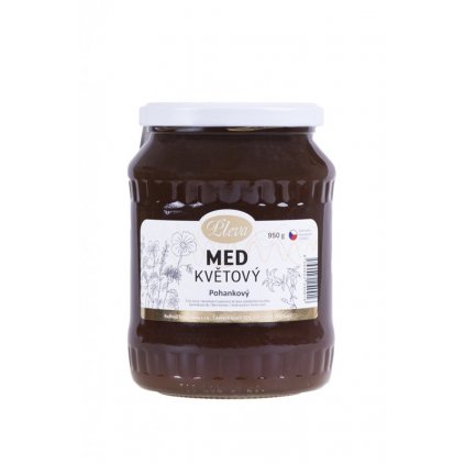 Pleva - Med květový pohankový - 950 g  sklo