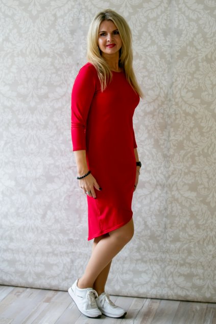 Elegantní lodičkové šaty Vanessa / Červená
