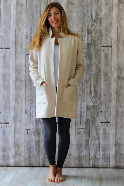 Hřejivý kabát ARTEMIS / Béžový fleece