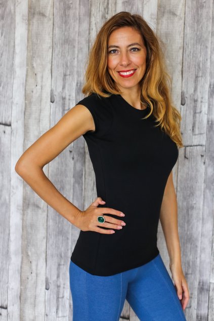 Tričko s kulatým výstřihem Donn / Černá