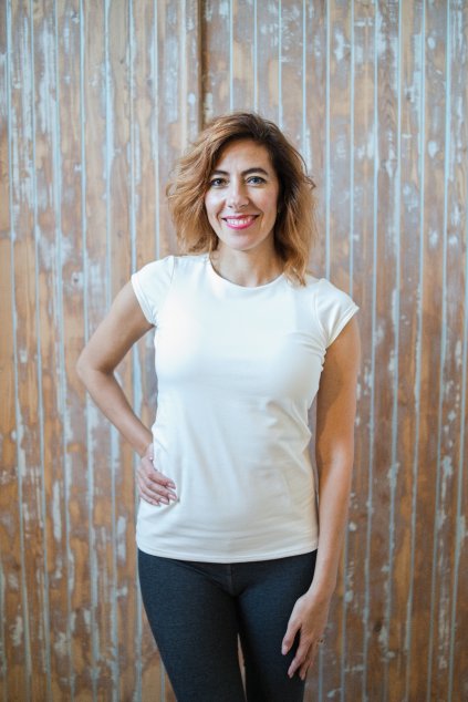 Tričko s kulatým výstřihem Donn / Ecru