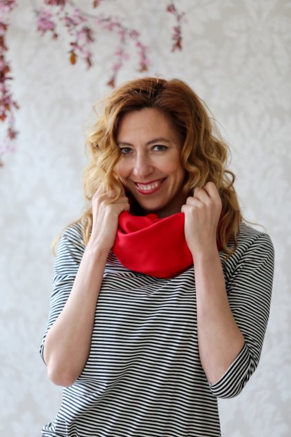 Elegantní nákrčník Minerva / Červená