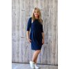 Lodičkové šaty s řasením Danaí / Navy