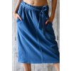 3/4 sukně s páskem na zavazování Kleopatra / Modrý Denim