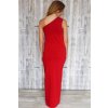 Dlouhé šaty na jedno rameno Carmen /  Červená