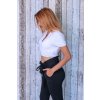 Košilový crop top / Bílá