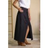 Zavinovací dlouhá širší sukně / Černá