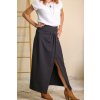 Zavinovací dlouhá širší sukně / Černá