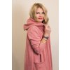 Kabát s kapucou Amfitríta / Starorůžový semiš