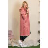 Kabát s kapucou Amfitríta / Starorůžový semiš