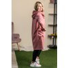 Kabát s kapucou Amfitríta / Starorůžový semiš