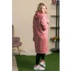 Kabát s kapucou Amfitríta / Starorůžový semiš