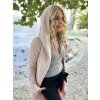 Cardigan s kapucí Serena / Pudrový semiš