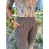 Kalhoty Kassandra bez mašle / Dusty brown žebrovina