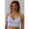 Bavlněná podprsenka Sachmet -  jednoduchá ramínka / Bílá