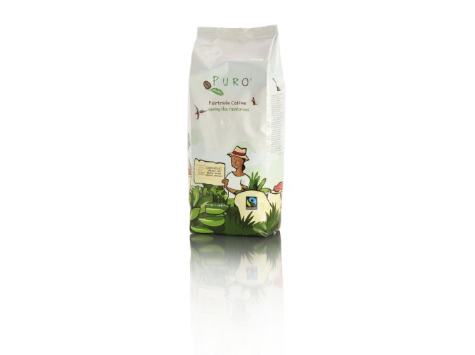 Zrnková káva PURO FAIRTRADE ORGANIC DARK ROAST BEANS 1 KG
