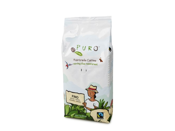 Zrnková káva PURO FAIRTRADE FINO BEANS 1 KG