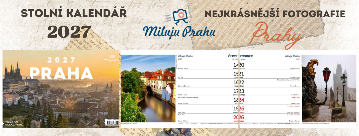 Stolní kalendář Miluju Prahu 2027