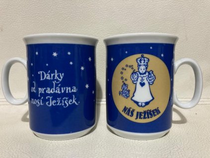 Mug - Our Baby Jesus - carries gifts - blue