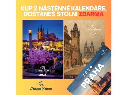 Kup 2 nástěnné kalendáře dostaneš stolní zdarma