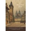 Staroměstské věže, kolem 1900, olej na plátně, Autor: Václav Malý Mladý malíř obtiskl do svého díla tradiční pohled na jižní stranu Staroměstského náměstí se Staroměstskou radnicí a její věží. V centrální částí obrazu vidíme dominantu chrámu Panny Marie před Týnem. Zcela vlevo renesanční Dům u Minuty, dále původně středověké radniční domy a radniční věž s orlojem. Týnský chrám vznikal na místě svého předchůdce v poměrně dlouhém období hlavně od poloviny 14. století do počátku 16: století, i když jeho součástí jsou také mladší úpravy.