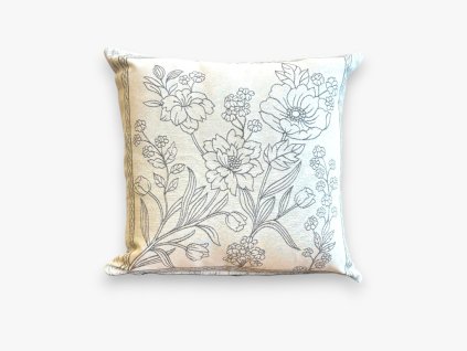 Gobelínový povlak 45x45 Bílošedá