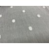 Hladká záclona s bílým puntíkem Výška 280cm