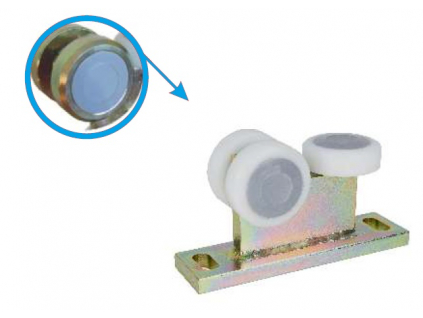 2624 pevny vozik posuvne brany bez regulace pro c profil 70x70x4 3 rolny bez regulace