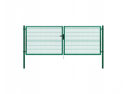 3410 dvoukridla brana panel 3d zelena rozmery 4118x1745 mm zn pvc