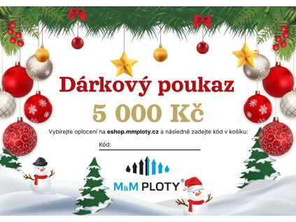 Darkovy voucher na oploceni 5000 kc