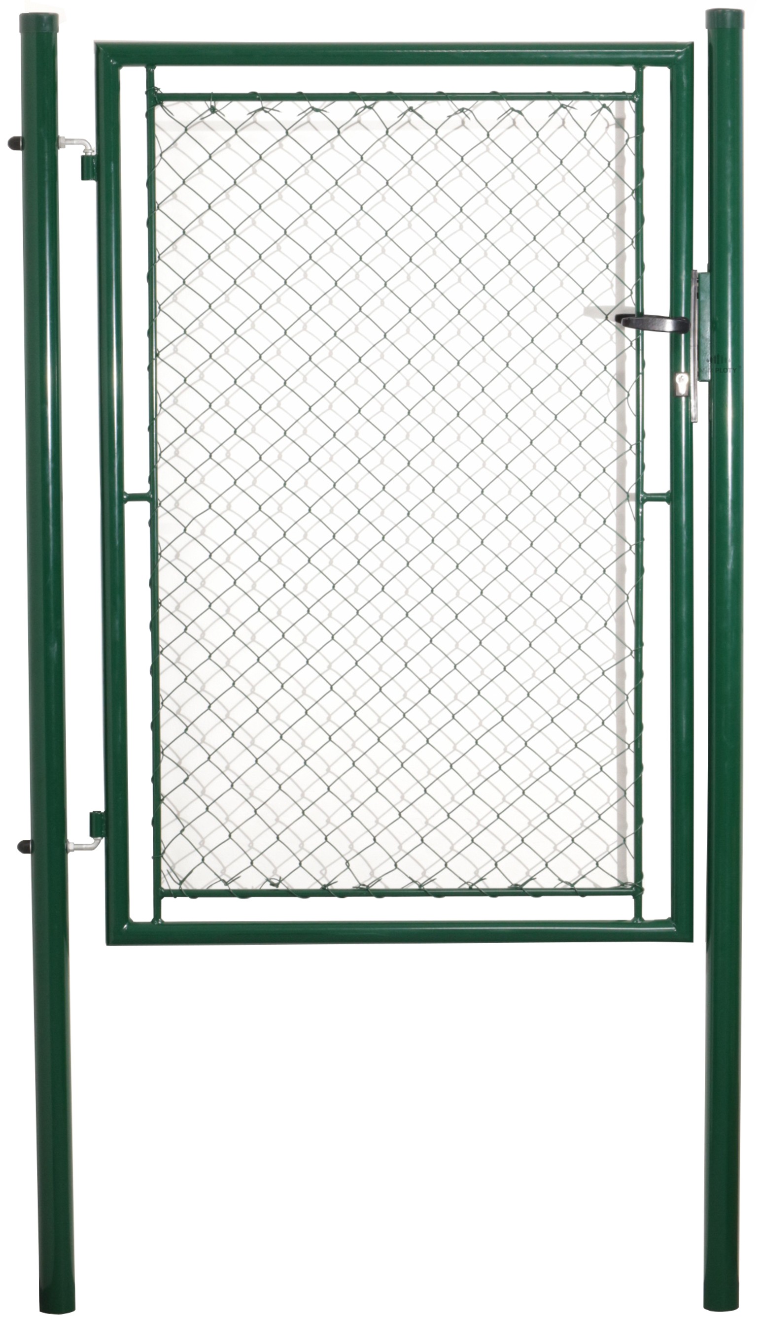 Jednokřídlá branka, pletivo, zelená, rozměry 1085x950 mm, Zn+PVC